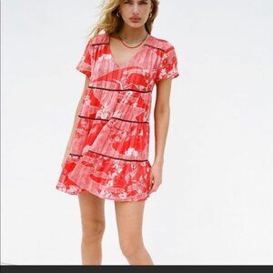 Urban Outfitters Red Floral Dress